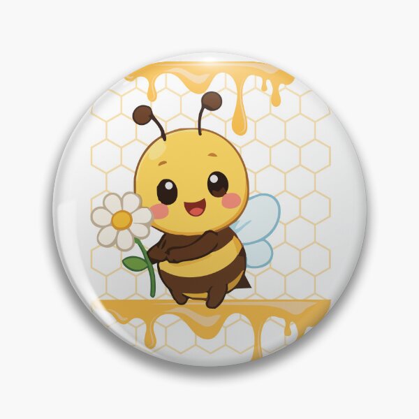 Item preview, Cute Kawaii Bee With Flower Design designed and sold by     Sela Art .