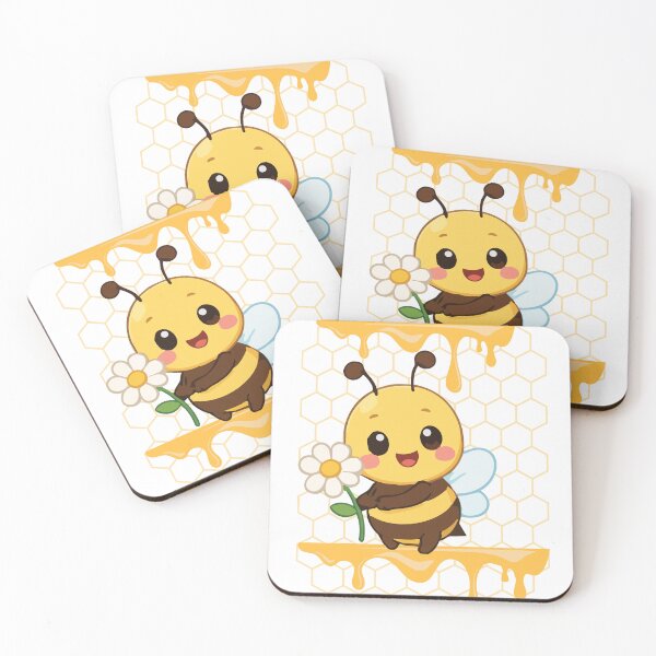Item preview, Cute Kawaii Bee With Flower Design designed and sold by     Sela Art .
