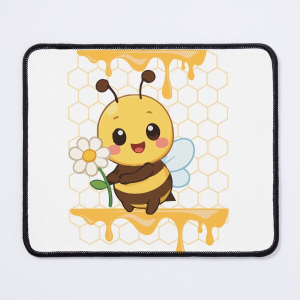 Item preview, Cute Kawaii Bee With Flower Design designed and sold by Sela Art .