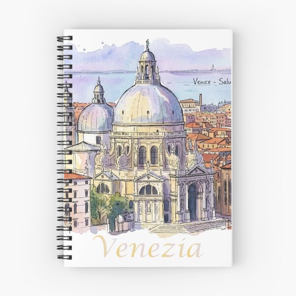 Item preview, Venice Italy Santa Maria della Salute Basilica Watercolor Art designed and sold by NareArt.