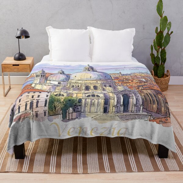 Item preview, Venice Italy Santa Maria della Salute Basilica Watercolor Art designed and sold by NareArt.