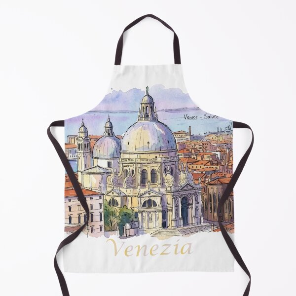 Item preview, Venice Italy Santa Maria della Salute Basilica Watercolor Art designed and sold by NareArt.