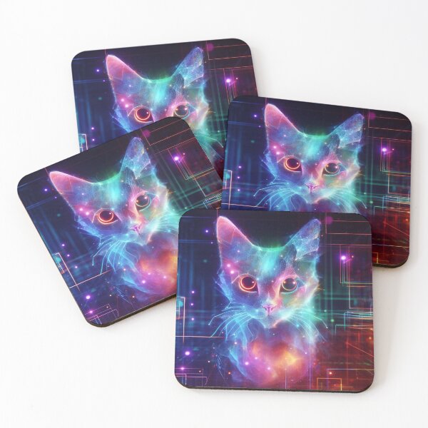 Item preview, Colorful glow Neon Cat designed and sold by JALNERVION SHOP.