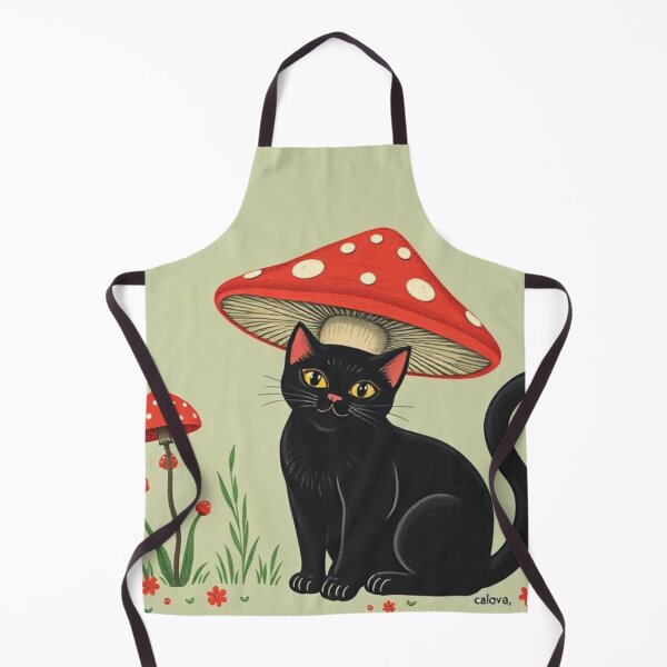 Item preview, Black Cat Mushroom Lover Design designed and sold by swara-2016.