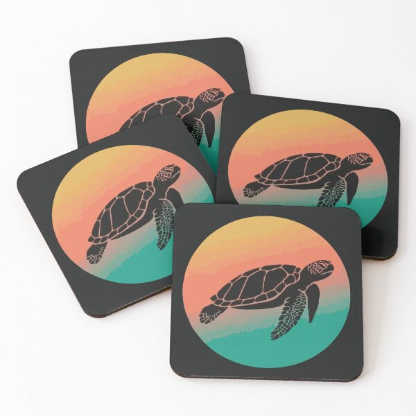 Item preview, Retro Sea Turtle Sunset designed and sold by Gkinoki.