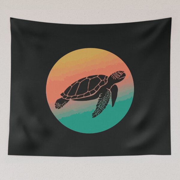 Item preview, Retro Sea Turtle Sunset designed and sold by Gkinoki.