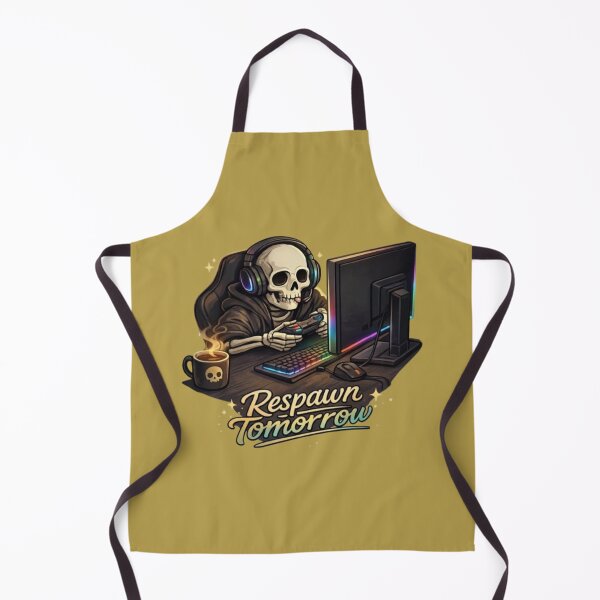 Item preview, Respawn Tomorrow Skeleton Gamer – Funny Sleep Deprived Gaming Quote Graphic designed and sold by Northern Glow Art.