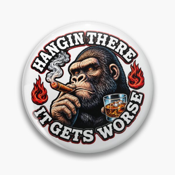 Item preview, Hanging There It Gets Worse funny Gorilla designed and sold by INKRebelGraphic.