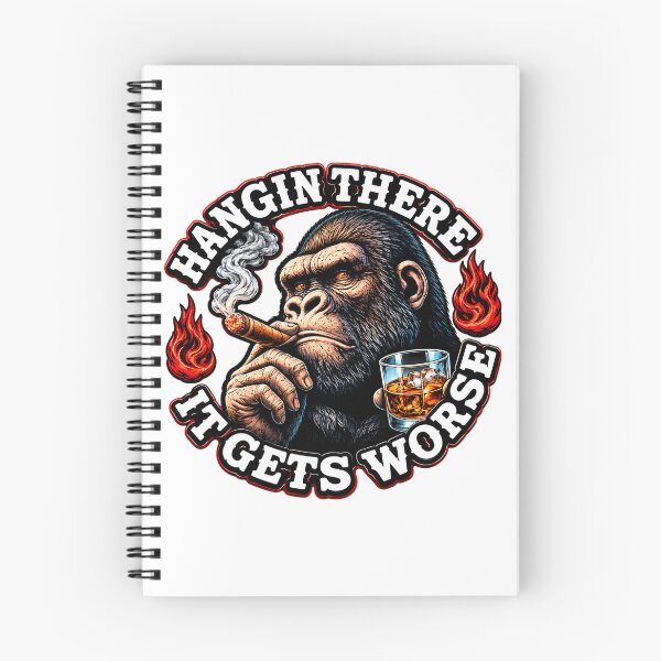 Item preview, Hanging There It Gets Worse funny Gorilla designed and sold by INKRebelGraphic.