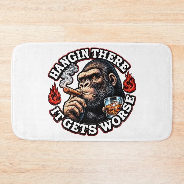Item preview, Hanging There It Gets Worse funny Gorilla designed and sold by INKRebelGraphic.