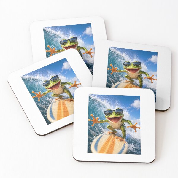 Item preview, Froggy in Sunglasses Surfing designed and sold by me-me-me74.