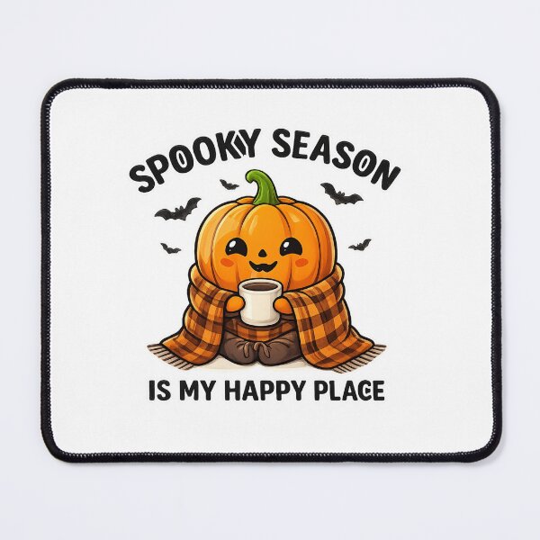 Item preview, pooky Season Is My Happy Place – Cozy Pumpkin Coffee Halloween designed and sold by Tipsy24.