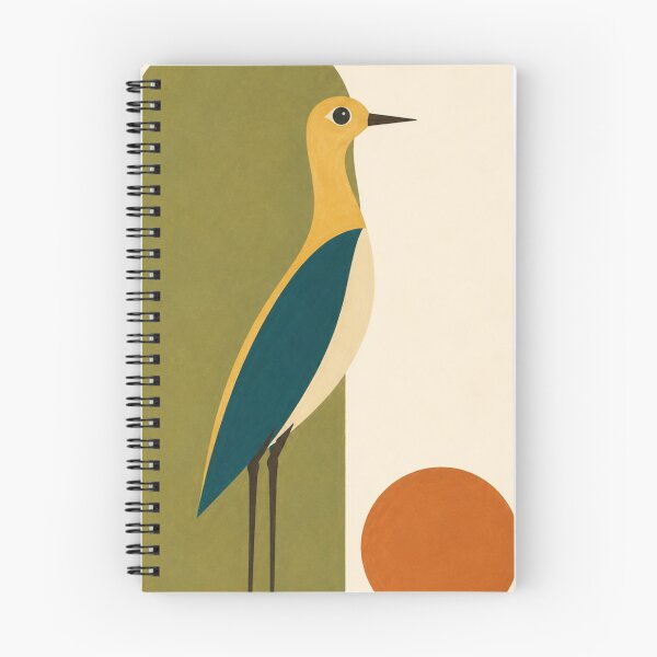 Item preview, Retro 70s Mid Century Bauhaus Crane Bird Print designed and sold by Filora Atelier | Bird Art.