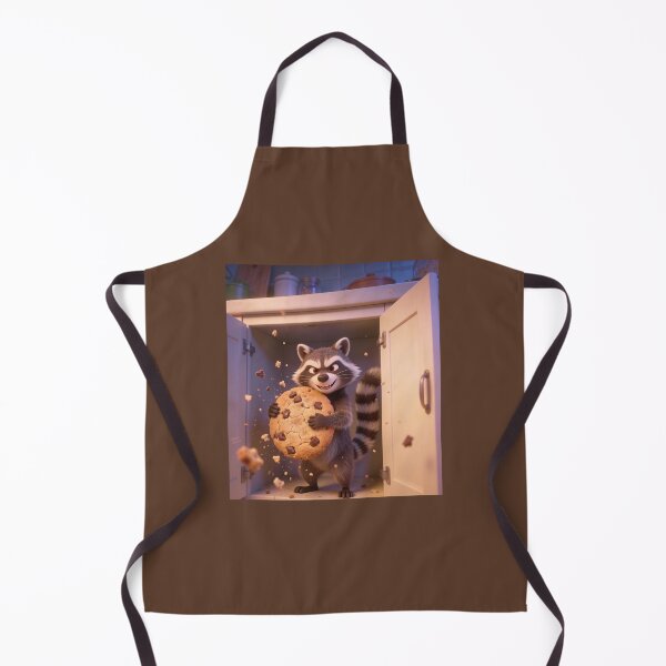 Item preview, Cute Raccoon Stealing Giant Cookie Funny Cartoon Sticker designed and sold by OksArtStudio.