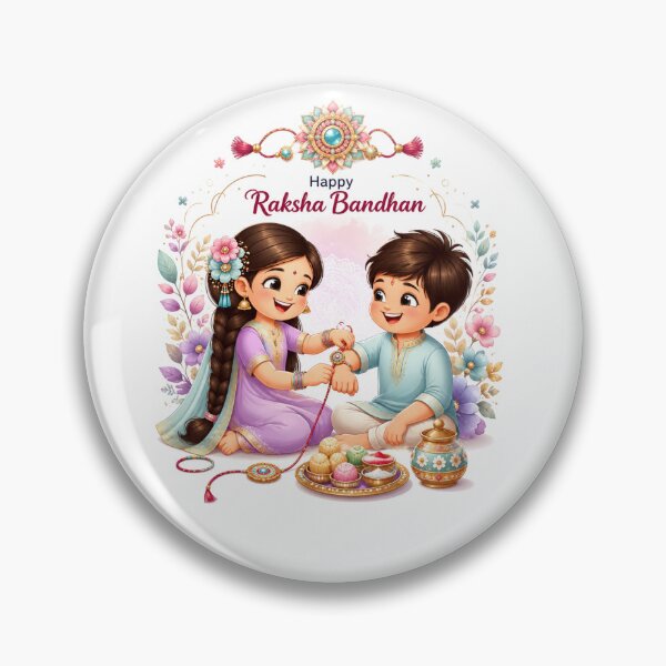 Item preview, Raksha Bandhan Cute Sibling Festival Artwork designed and sold by RedSwagStore.