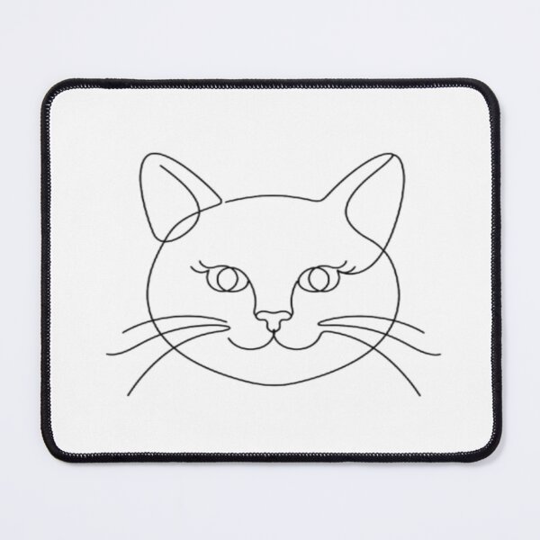 Item preview, Minimalist Cat Face Line Art Illustration designed and sold by DailySparks.