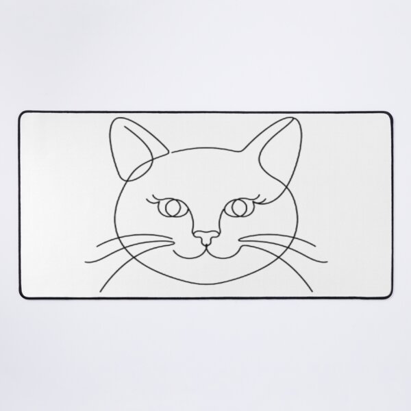 Item preview, Minimalist Cat Face Line Art Illustration designed and sold by DailySparks.