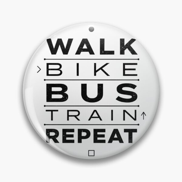Item preview, Walk Bike Bus Train Repeat Minimalist Transit Typography Shirt      designed and sold by DArtfulStudio.