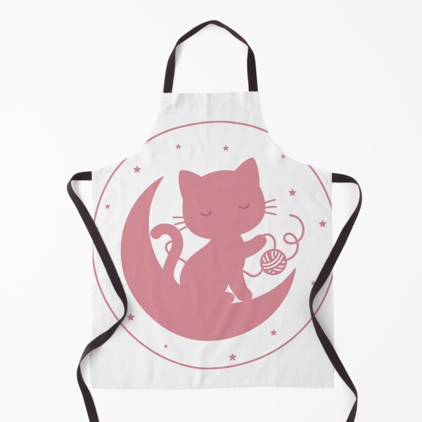 Item preview, Cat with Ball of Yarn on Pink Moon for Knitters designed and sold by FantasyPearl.