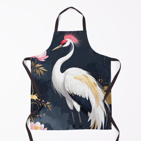 Item preview, Japanese Crane with Pink Cherry Blossoms designed and sold by BetweenForms.