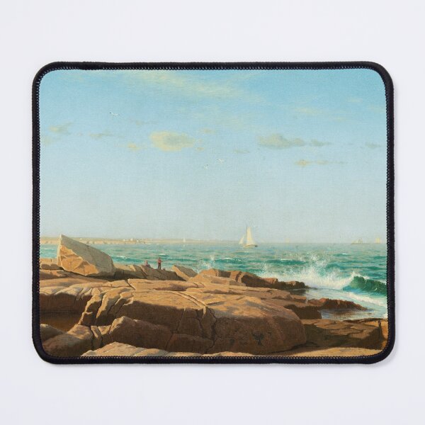 Item preview, Narragansett Bay, Rhode Island seascape on canvas painting print by William Stanley Haseltine designed and sold by Jéanpaul Ferro.