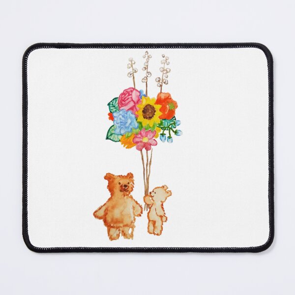 Item preview, Two Cute Bears With Flower Balloons Cute Gift Children designed and sold by BOKEbyTC.