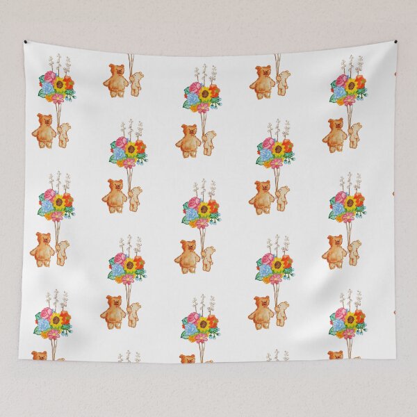 Item preview, Two Cute Bears With Flower Balloons Cute Gift Children designed and sold by BOKEbyTC.