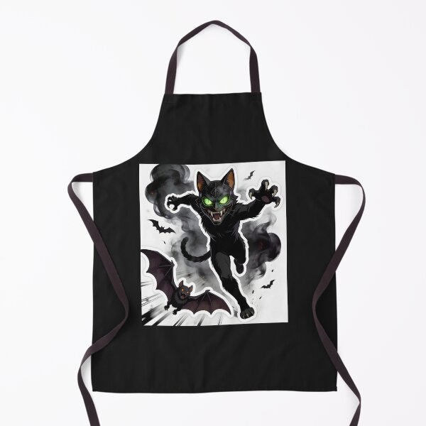 Item preview, Scary Black Cat Monster Halloween Cartoon Sticker designed and sold by OksArtStudio.