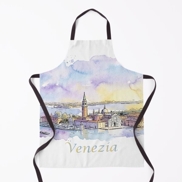 Item preview, Venice Italy San Giorgio Maggiore Island Watercolor Art designed and sold by NareArt.