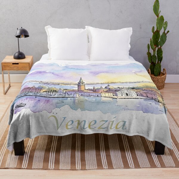 Item preview, Venice Italy San Giorgio Maggiore Island Watercolor Art designed and sold by NareArt.