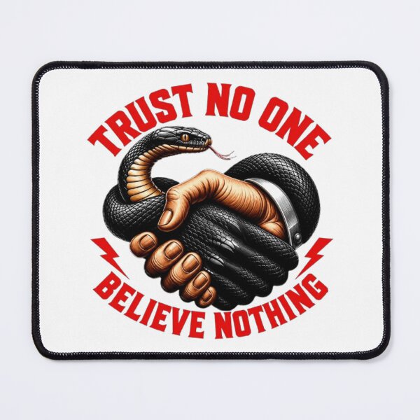 Item preview, Trust No One Believe Nothing Snake Handshake designed and sold by INKRebelGraphic.