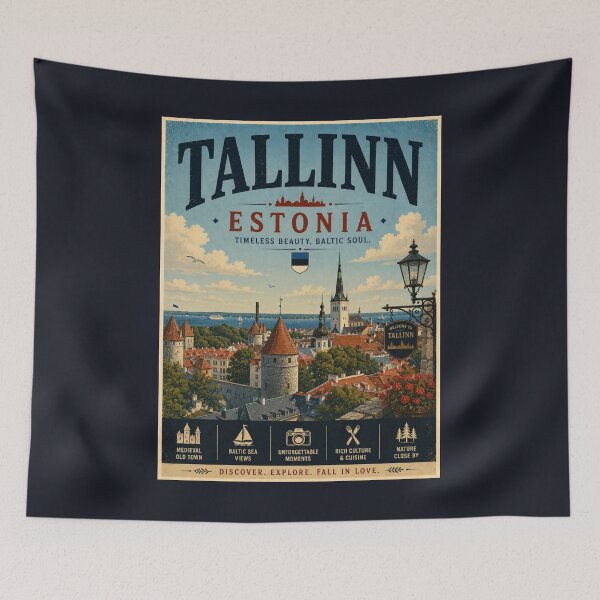 Item preview, Vintage Tallinn - Estonia Poster designed and sold by GoodOldVintage.