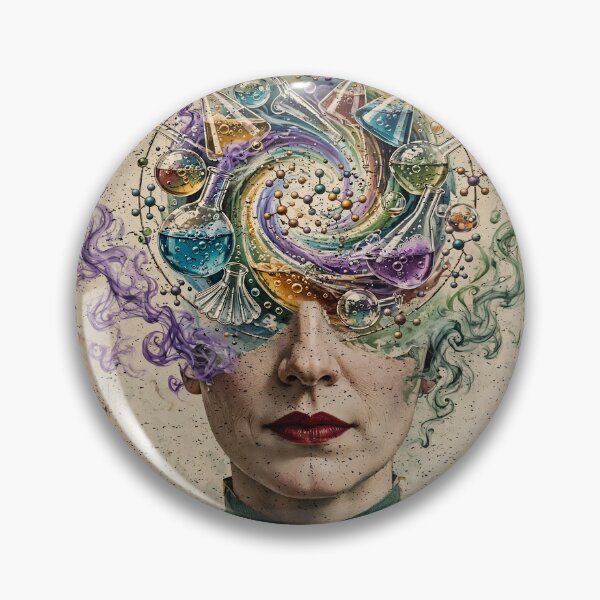 Item preview, Woman In STEM Chemist - Surreal Chemistry Mind Art designed and sold by Neurospicy Trolls.