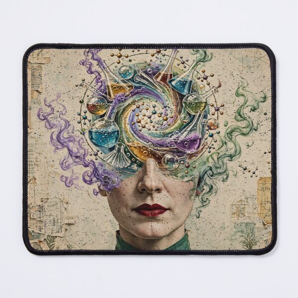 Item preview, Woman In STEM Chemist - Surreal Chemistry Mind Art designed and sold by Neurospicy Trolls.