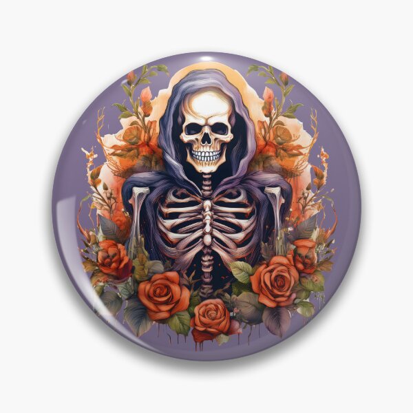 Item preview, Gothic Hooded Skeleton Floral Halloween Design designed and sold by Hnd-Design.