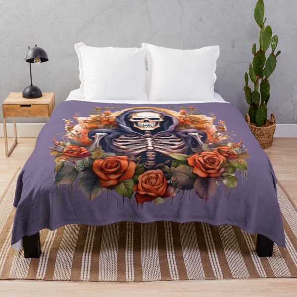 Item preview, Gothic Hooded Skeleton Floral Halloween Design designed and sold by Hnd-Design.