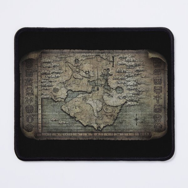 Item preview, Shadow of the Colossus Forbidden Lands Map Distressed designed and sold by Power Up Prints.