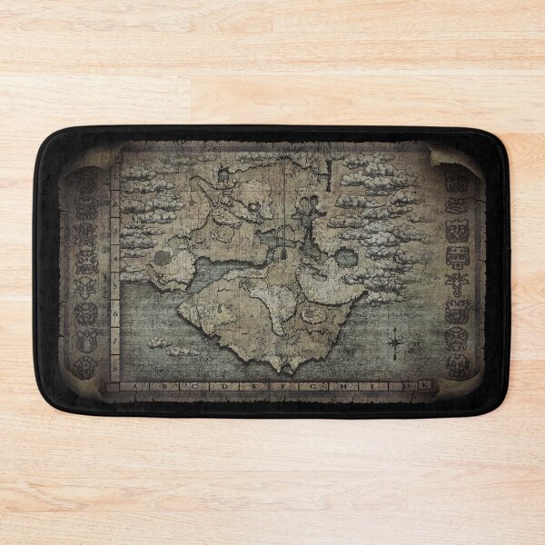 Item preview, Shadow of the Colossus Forbidden Lands Map Distressed designed and sold by Power Up Prints.