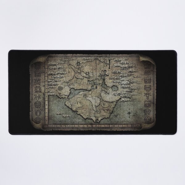 Item preview, Shadow of the Colossus Forbidden Lands Map Distressed designed and sold by Power Up Prints.