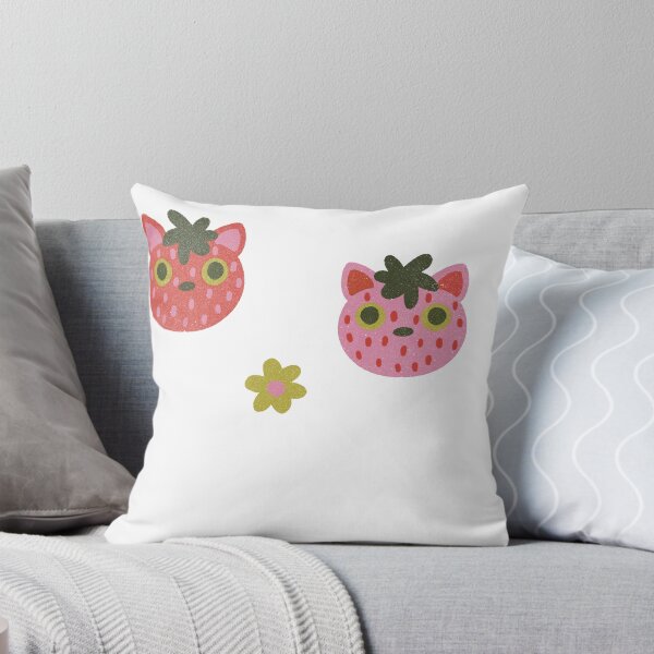 Item preview, strawberry cat sticker pack designed and sold by KitschByKate.