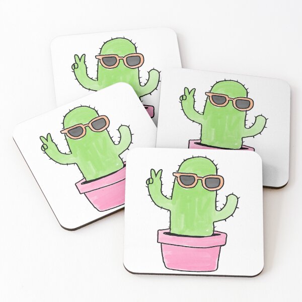 Item preview, Ilustración de un cactus genial con gafas de sol designed and sold by Amareajaosa.