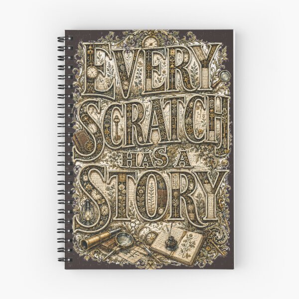 Item preview, Every Scratch Has a Story – Vintage Victorian Curiosity Engraving designed and sold by Golden Era Studio.