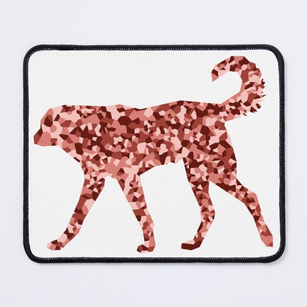 Item preview, Red Mosaic Dog Silhouette Art designed and sold by DymondDesigns.