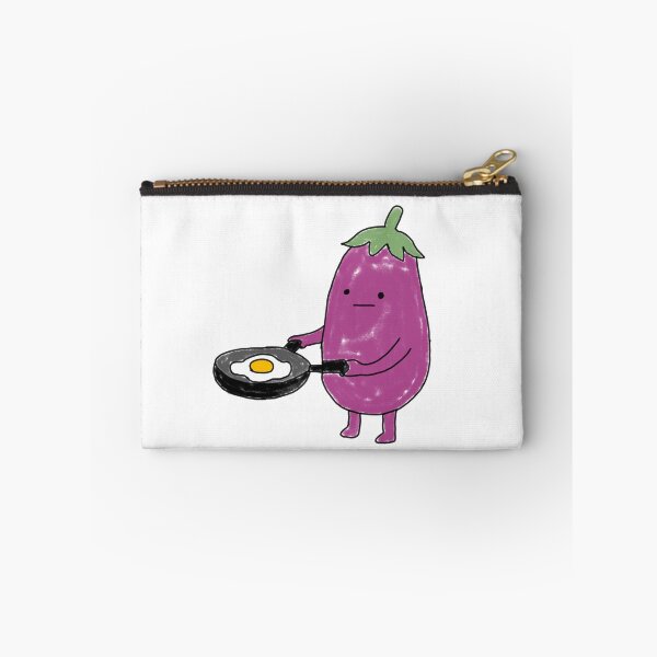 Item preview, Cute Eggplant Cooking Fried Egg Illustration designed and sold by Amareajaosa.