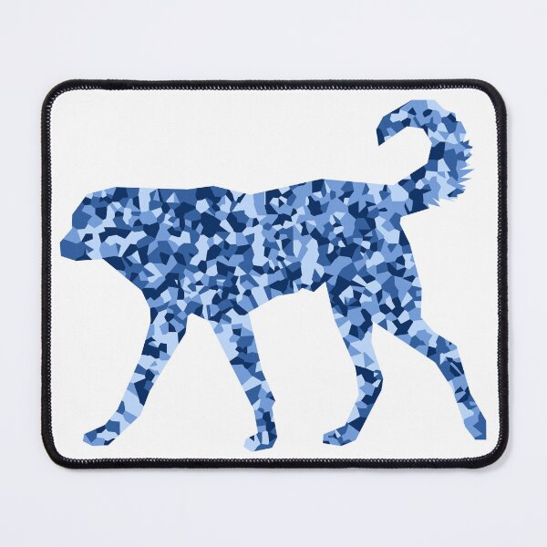 Item preview, Blue Mosaic Dog Silhouette Art designed and sold by DymondDesigns.