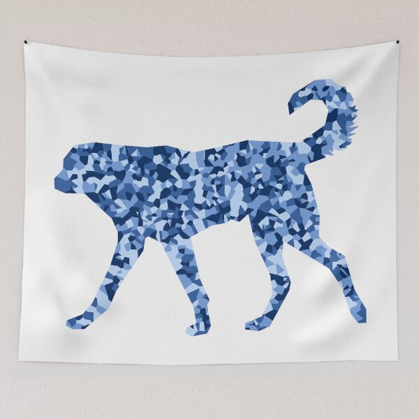 Item preview, Blue Mosaic Dog Silhouette Art designed and sold by DymondDesigns.
