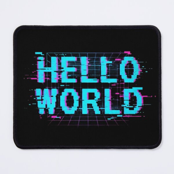 Item preview, Hello World Glitch Cyberpunk Coding Art designed and sold by DailySparks.
