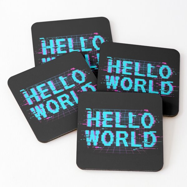 Item preview, Hello World Glitch Cyberpunk Coding Art designed and sold by DailySparks.