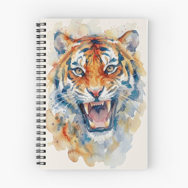 Item preview, Roaring Tiger Watercolor, Bared Fangs designed and sold by caracatita75.