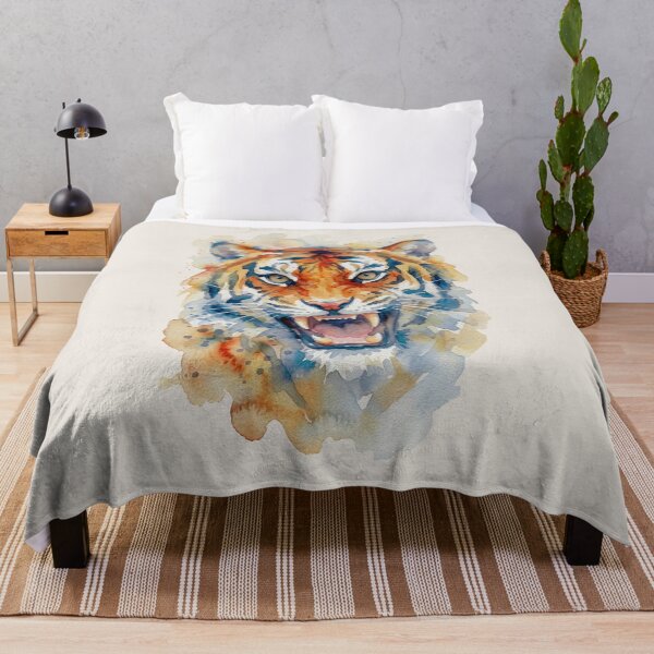 Item preview, Roaring Tiger Watercolor, Bared Fangs designed and sold by caracatita75.